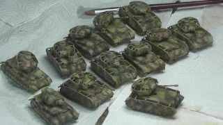 15mm Panzer IV painting log: free-hand tri-tone camo