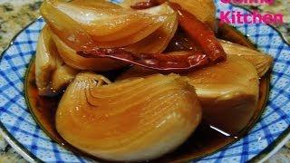 Easy Korean raw onion pickle in soy sauce (양파장아찌)  by Omma's Kitchen