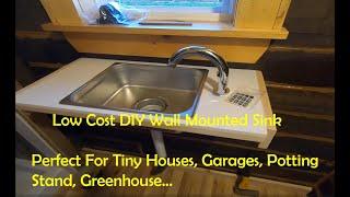 DIY Wall Mounted Sink From Steam Pan