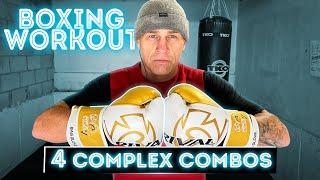 Boxing Workout / 4 Complex Combos / 8 Rounds #boxingworkout #Heavybagworkout