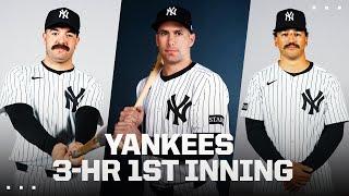 Yankees hit THREE HOMERS in 1st inning! (Wells, Goldschmidt, Grisham go deep!)