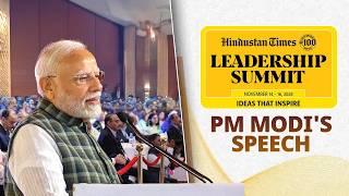 PM Modi addresses the Hindustan Times Leadership Summit