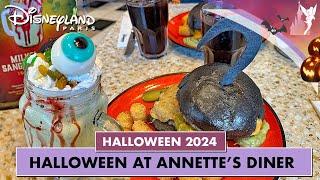  Halloween burger & milkshake at Annette's Diner in Disney Village at Disneyland Paris 2024