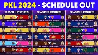 Pro Kabaddi 2024 Schedule Announced | PKL Season 11 Schedule & Updates