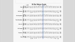 Bb Major Scale  - Concert Band Play Along