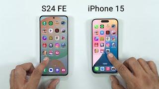 Samsung S24 FE vs iPhone 15 - SPEED TEST