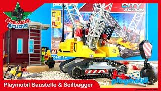 Playmobil Baustelle mit Seilbagger für Kinder 