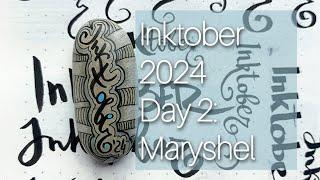 Inktober Tangles 2024, day 2: Maryshel