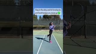 Forehand and backhand approach in the alley  #tennis #tennistutorial #tennislesson #tennispro #fit