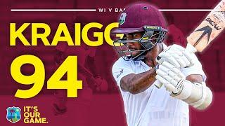 Captain Kraigg 🫡 | Brathwaite Hits Brilliant 94 In 400-Minute Innings | West Indies v Bangladesh