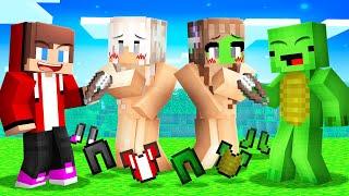 JJ and MIKEY PRANKED GIRLS with Shears in Minecraft ! - Maizen