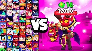 DEMON WILLOW vs ALL BRAWLERS! With 16 POWER-UPs! | Brawl Stars