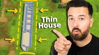 I built a ridiculously thin house in The Sims 4