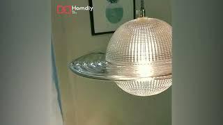 Homdiy Vintag Glass Planet Pendant Light