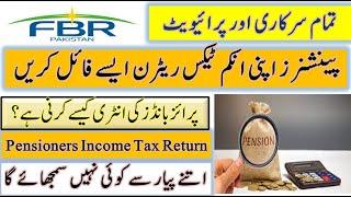 How a Pensioner will file Income Tax Return online in iris fbr || Income Tax Return 2023