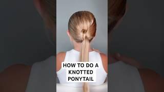 HOW TO DO A KNOTTED PONYTAIL | Audrey and Victoria #hairstyle #hairtutorial PRODUCTS ⬇️