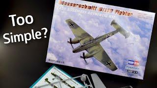 Is the Hobbyboss Bf110 Plastic Model kit a bit too SIMPLE? 1/72 Scale kit Unboxing Review