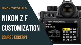 Nikon Zf Custom Controls & Displays