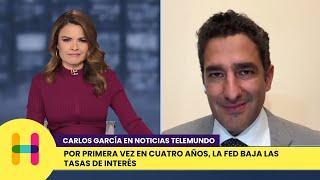 Noticias Telemundo | Por primera vez en cuatro años, la FED baja las tasas de interés.