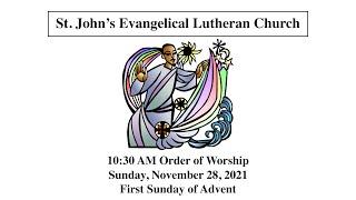 November 28, 2021 Service | St. John's Lutheran Church (ELCA)