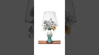 Vintage Lamp Transformation: Satisfying Coloring Session