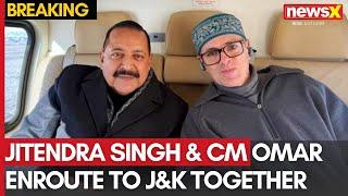 Union Minister Jitendra Singh & CM Omar Abdullah Enroute to J&K Together in a Flight | NewsX