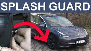 Mounting Tesla Model 3 original mud flap and splash guard