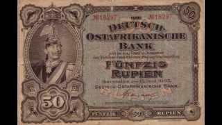 All Banknotes of German East African rupie - 5 Rupien to 500 Rupien - 1905 to 1912 Issue in HD