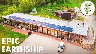 Man Living in a Sustainable & Innovative Earthship Home - Full Tour