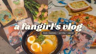 #1: kpop fangirl vlog, carat day, eunwoo fancon ticketing, sf9 cafe event, switch gaming | zieszy