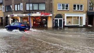 Wolkenbreuk treft regio Kerkrade Eygelshoven: code geel in negen provincies