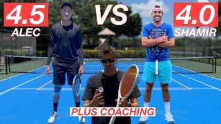 Alec (USTA 4.5) vs Shamir (USTA 4.0) Plus Coaching