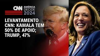 Levantamento CNN: Kamala tem 50% de apoio; Trump, 47%  | CNN NOVO DIA