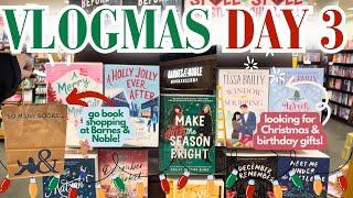 BOOK SHOPPING VLOG AT BARNES & NOBLE, CHRISTMAS GIFTS | VLOGMAS DAY 3! #vlogmas #bookmas #booktube