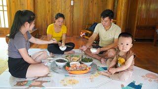 Sister came to visit the farm, Thanh Hien's family prepared to leave the farm to her sister.