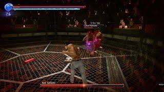 kiryu using white powder to defeat a wrestler