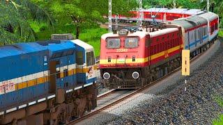 WDP4D RESCUE WAP4 LHB EXPRESS TRAIN | BUMPY RAILROAD | Train Simulator | Railwork | NTG GAMING