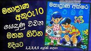 මහාප්‍රාණ අක්ෂර යෙදුණු වචන 250+ l නව විෂය නි‍ර්දේෂය l mahaprana akuru yedunu wachana sinhala letters