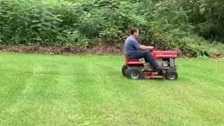 Massey Ferguson MF7 repowered and mowing