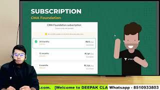 CMA FOUNDATION BATCH || UNACADEMY