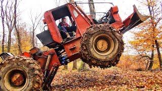 The power of romanian articulated forestry tractor-Super putere cu un TAF tuningat (Hanomag & Man)