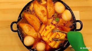 스톱모션 요리 떡볶이 Stop Motion Cooking TTEOKBOKKI ASMR claymation clay animation 미니어쳐miniature [W MOTION]