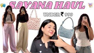 SAVANA TRY ON HAUL | HIGH WAIST PANTS | TRENDY TOPS & BAGS