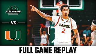 Binghampton vs. Miami Full Game Replay | 2024-25 ACC Men’s Basketball