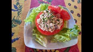 TOMATES AU THON ŒUFS ET MAYONNAISE