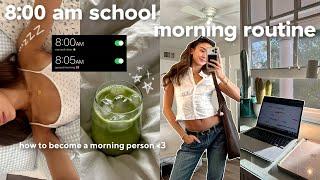 8am school morning routine (as a college student) ‍️ *realistic, but productive*