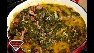 SOUTHERN MIXED GREENS WITH SMOKED TURKEY - HEALTHY OPTION | Holiday Series | Cooking With Carolyn