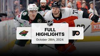 Wild at Flyers | October 26, 2024 | NHL Full Game Highlights