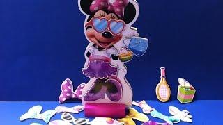 Búp Bê Gỗ Chuột Minnie Thay Đổi Váy (Bí Đỏ) Minnie's Dress Up Wooden Doll 미니 마우스 나무 인형