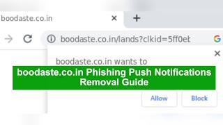 Remove boodaste.co.in Phishing Push Notifications